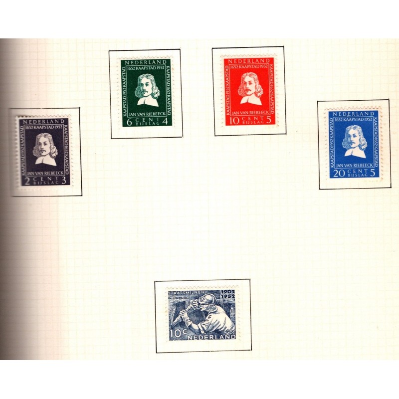 1852-1976 - Holland - Samling i album - Frimærke - Stemplet/ustemplet.